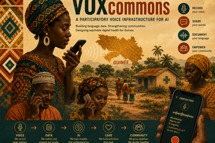 various african people using phones