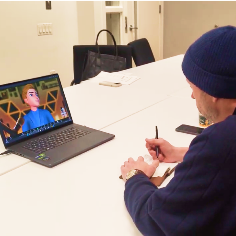 Blind pitch evaluation setting where a Venture Capitalist (VC) reviews a founder's pitch.