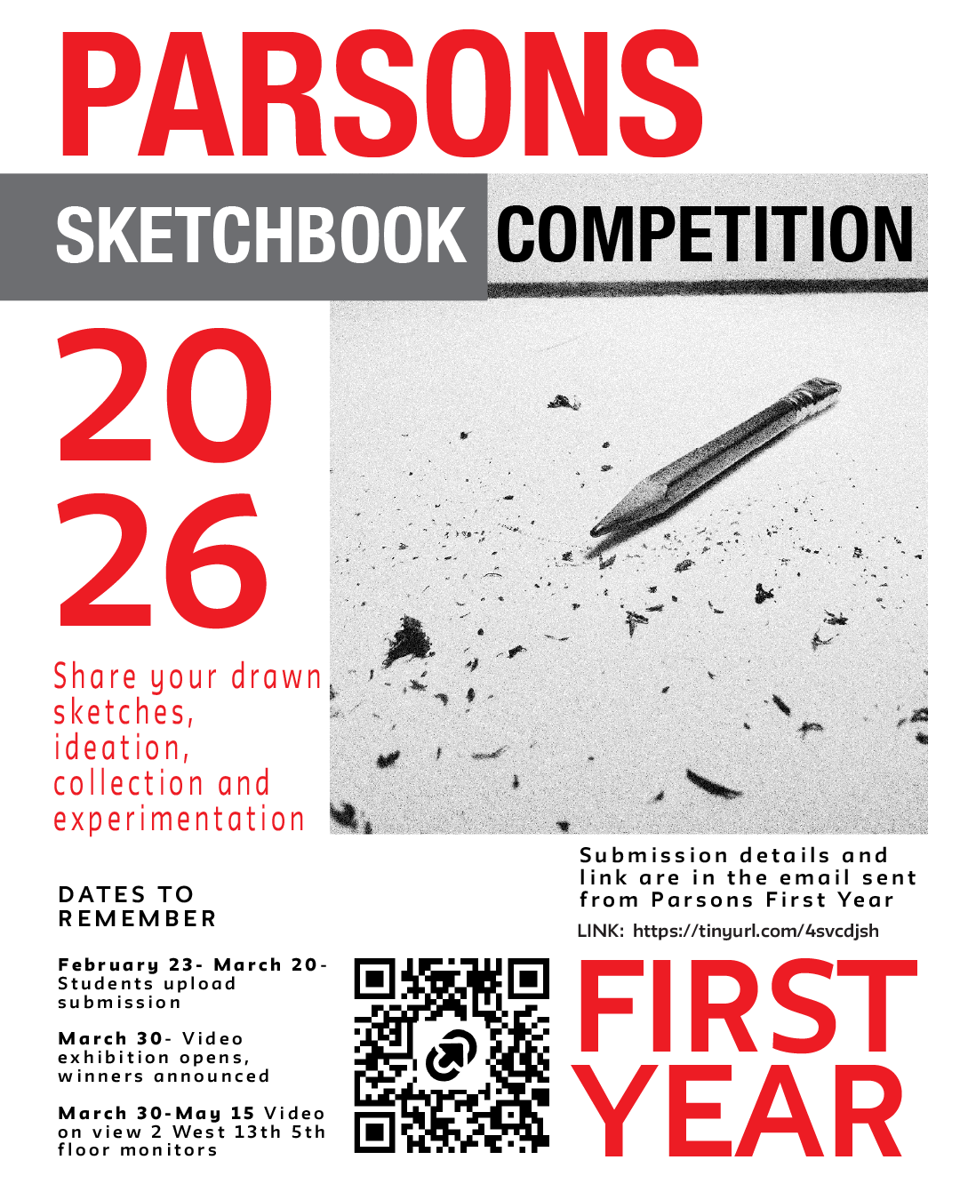 First Year Sketchbook Competition 2026!