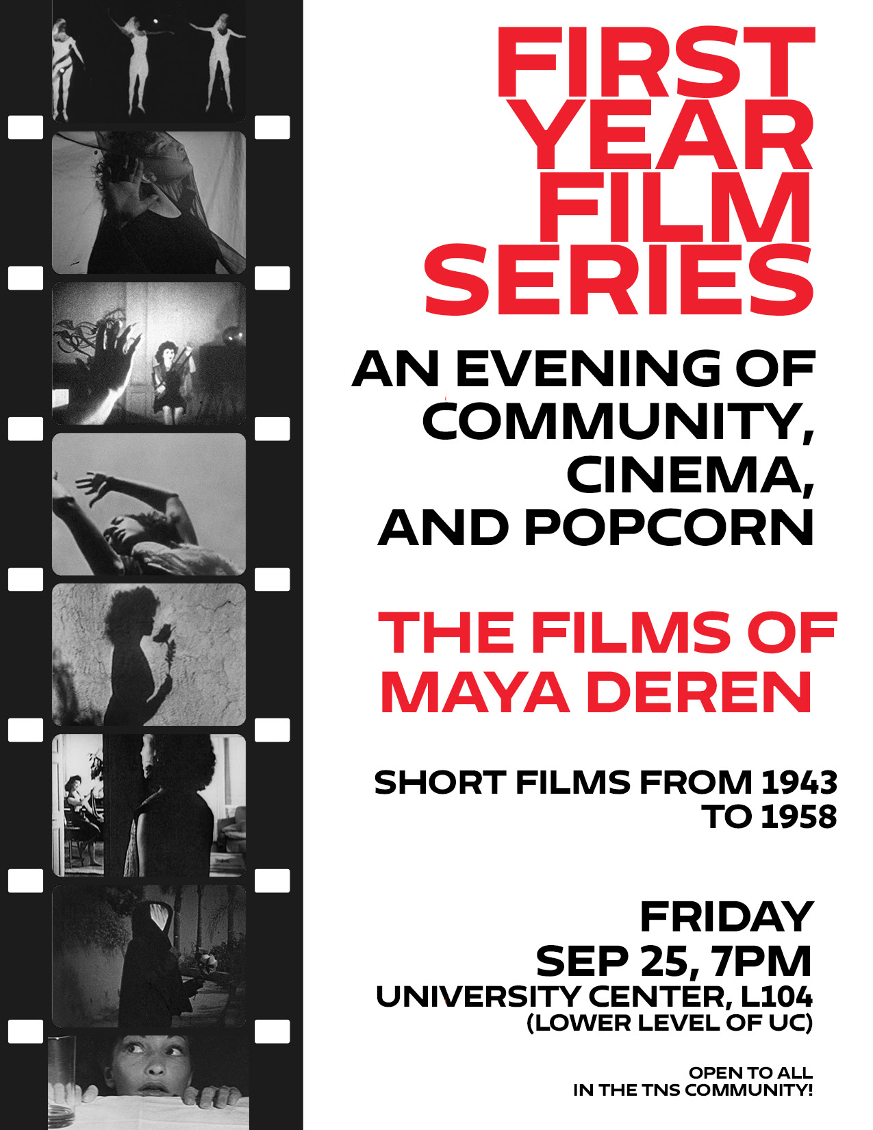 First Year Film Series: Films by Maya Deren